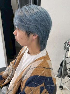 フェノメノン 栄店(PHENOMENON) メンズ/2ブリーチカラー/ペールブルー