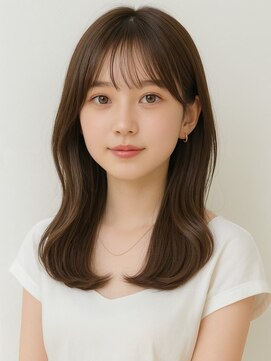 アイリス 天文館店(AIRIS) オリーブグレージュ 透明感カラー くびれヘア 顔周りカット 20代