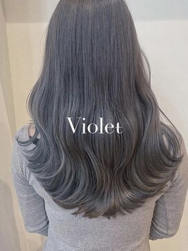 バイオレット ナゴヤ(Violet Nagoya) 透明感ブルージュブルーグレージュ小顔ロングレイヤー美人巻き