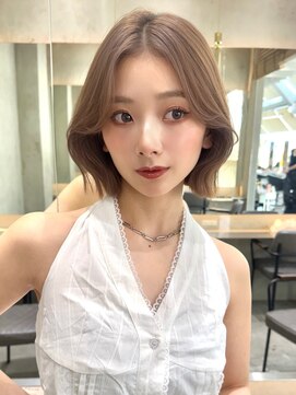 大人かわいい韓国くびれボブ