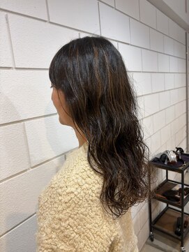 ココアベージュ/レディースパーマ/オリーブグレー
