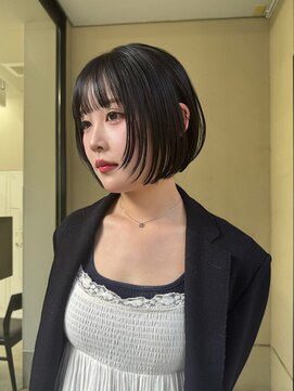 ボブウルフ/ウルフボブ/顔周りウルフ/レイヤーボブ/切りっぱなし