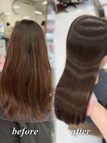 ハピネス 梅田茶屋町店(HAPPINESS)&nbsp;韓国風/レイヤーカット/顔周り/顔まわり/髪質改善/ベージュ