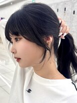 アッシュ 茗荷谷店(Ash)&nbsp;茗荷谷レイヤーカット韓国ダブルカラー顔周り前髪カットボブ