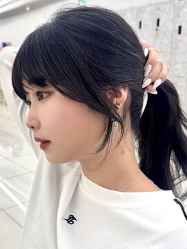 アッシュ 茗荷谷店(Ash) 茗荷谷レイヤーカット韓国ダブルカラー顔周り前髪カットボブ