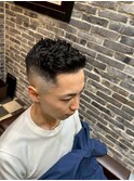 御徒町/刈り上げセンターパート/波巻きツイストスパイラル