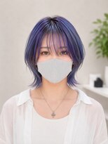 エイチエムヘアーホーム 池袋2号店(H M hair home)&nbsp;ダークパープル/ハッシュレイヤーボブ/クラゲヘア/顔周りカット