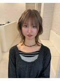 ダークパープル/ナチュラルショート/夏のヘアアレンジ/渋谷