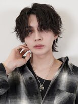 メンズサロン ガウディ 梅田茶屋町店(men's salon Gaudi)&nbsp;メンズカット×縦落ちパーマ×センターパート