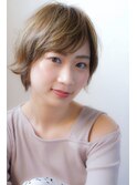 【elfo】質感・ツヤ重視！ショートのブラウンベージュカラー
