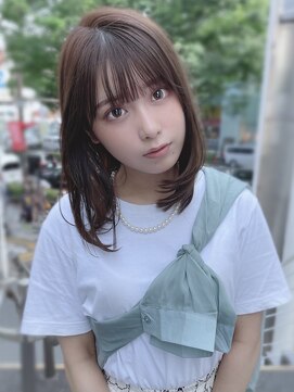 アンブル リュクス 池袋(amble luxe) グレーベージュ ニュアンスカラー ミルクティーピンク ブルー