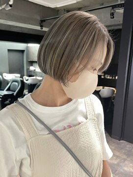 リンドトウキョウ ウメダ(LINDO TOKYO) my95_ミニボブ×ブロンド×ローライト/Wカラー