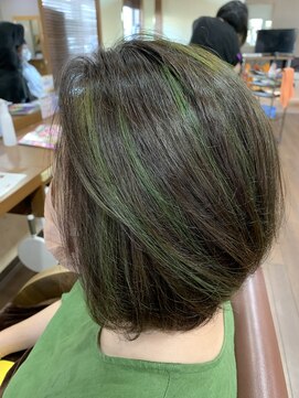 プレッソヘアー Presso hair ハイライトで白髪知らず