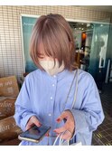 salon sea　1回ブリーチ ナチュラルベージュ　ウルフ