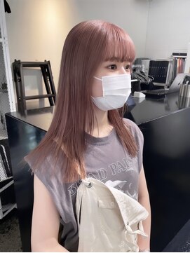 リル 溝の口(LiL) カシスピンク切りっぱなし/溝の口/ブリーチ/レイヤーカット