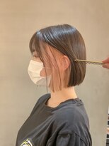 ロンドアジュール 横浜(Lond azur)&nbsp;【阿部もえる】ペールピンクのイヤリングカラーとボブ