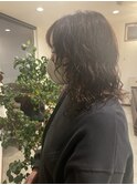 ミディアムパーマスタイル