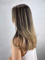 アルバム 銀座(ALBUM GINZA)&nbsp;マロンベージュフェミニンロング似合わせカット_ba479031