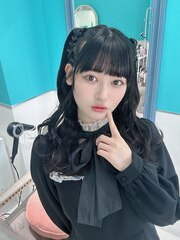 みつあみハーフツイン　ヘアメ　ヘアセット　ヘアアレンジ