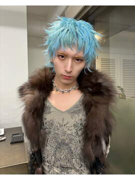 レコ 渋谷(LECO) 水色シャギーショート