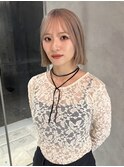 ボブ/ダブルカラー/ハイトーン/ブリーチ/グレージュ/袋町