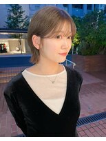 ノラ ヘアーサロン(NORA HAIR SALON)&nbsp;ナチュラル小顔前髪あり後れ毛サイドバング結べるボブくびれヘア