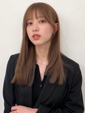 シーン(SCENE) ミルクティーベージュ　顔周りレイヤー　20代【天神/今泉】