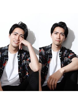 トリム 渋谷(trim.) サーフカール/刈り上げセンターパート/ブルーブラック[渋谷]