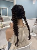 スピードヘアセット15番　編み込みツインテール