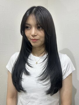 クレム 博多駅店(ChLem) レイヤーカット 顔まわりレイヤー 暗髪 髪質改善 福岡美容室