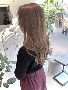 シエル バイ ケンジ 登戸 生田(CIEL by KENJE) ブリーチあり/ミルクティーベージュ/透明感カラー