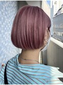 ピンク×ボブ