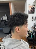 MEN’S/サーフカール/刈り上げセンターパート/表参道駅/青山