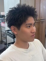 エルマーク 松山(L-MARK)&nbsp;スパイキーショート/アップバング/ツーブロック/メンズ/眉毛