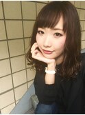 【EIGHT plat】就活中もかわいく！暗髪ミディアム