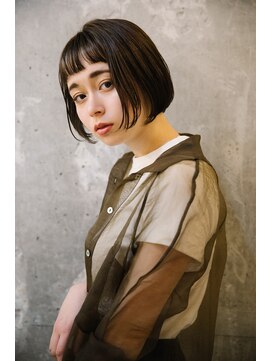 ソース(source) ///source///眉上バングのフレンチボブ