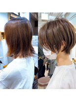 アヴァロン(AVALON) 30代/40代/50代・絶壁解消・小顔前下がりショートボブ【中村】