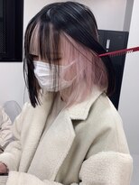 ペレ 渋谷(PELE) Y15_ピンク × ブラック インナーカラー