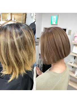 ジゼル(gisele) (小山)バレイヤージュ履歴からのフルブリーチ