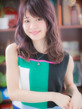 カバーヘアアンドスパ ブリス 浦和(COVER HAIR&SPA bliss) 大人可愛いピンクラベンダーくせ毛風パーマc5浦和20代30代40代