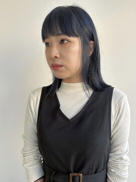 コト 福井大和田店(coto) 福井 大和田 ネイビーカラー ブルージュ 切りっぱなし