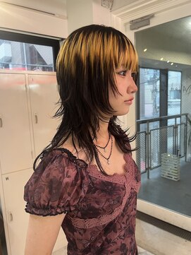 デート 下北沢(DATE) ウルフカット×デザインカラー