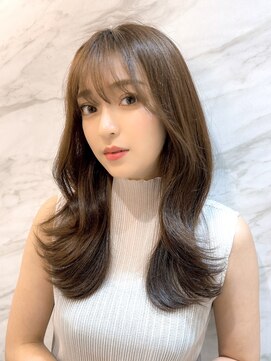 ロンド エスポワール 錦糸町(Lond espoir) 〇韓国前髪くびれ巻きヨシンモリピンクベージュシースルーバング