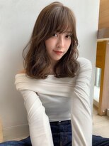 ユーフォリア 青山(Euphoria)&nbsp;モカベージュ大人可愛い透明感ミディアム フェイスレイヤー