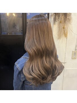 ボアップ 新居浜店(boappu) #ミルクティベージュ#ケアブリーチ#透明感カラー