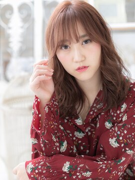 モッズヘア 越谷(mod's hair) ラベンダーピンクｘ斜めバングくせ毛風ロブc5越谷20代30代40代