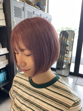 アチーブリス(achieve Liss) ピンクラベンダーこなれボブニュアンスカラー艶カラー透明感