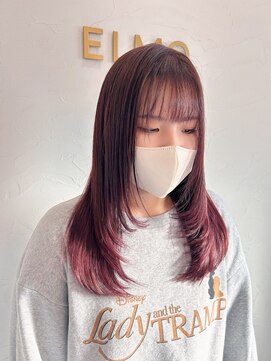 エルモ(ELMO.) 顔まわりレイヤー/チェリーレッド