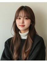 デビュー ヘアーメイク&nbsp;黒髪/ボブルフ/ネビージュ/小顔/ワンレン/水戸/髪質改善/前髪