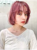 【ROJITHA原宿表参道】ピンクパープル×レイヤーボブ